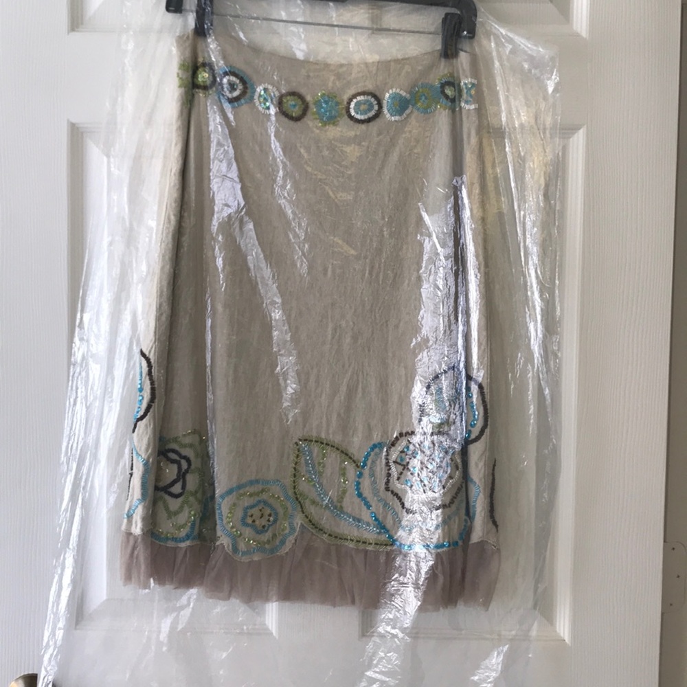 GORGEOUS beaded skirt with tulle hem